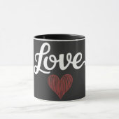 Minimale typografie romantisch ontwerp liefdeshart mok (Midden)