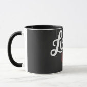 Minimale typografie romantisch ontwerp liefdeshart mok (Links)