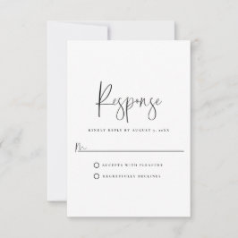 Minimale typografie RSVP kaartje