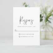 Minimale typografie RSVP kaartje (Staand voorkant)