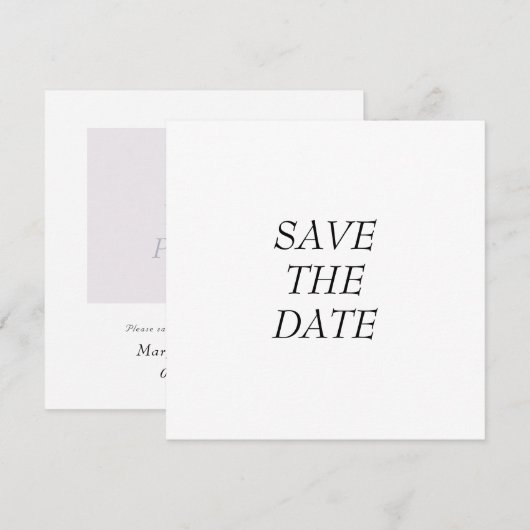 Minimale typografie save the date (Voorkant / Achterkant)