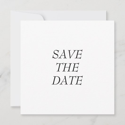 Minimale typografie save the date (Voorkant)