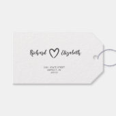 Minimale Typografie Schoon Modern Bruiloft Cadeaulabel (Voorkant (Horizontaal))