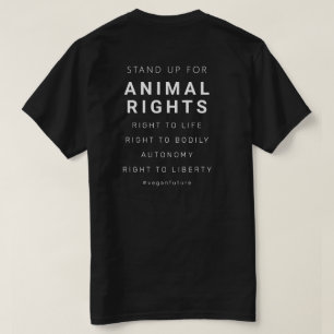 Minimale typografie T-Shirt van Vegan Animal Right