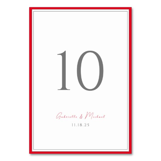 Minimale typografie Tijdloos Elegant Cherry Red Kaart (Achterkant)