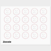 Minimale typografie Tijdloos Elegant Cherry Red Ronde Sticker (Vel)