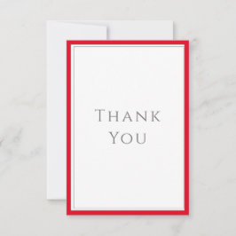 Minimale typografie Tijdloze elegantie Kersenrood Bedankkaart