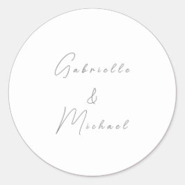 Minimale typografie Tijdloze elegantie Kersenrood Ronde Sticker