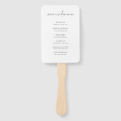 Minimale Typografie Trouwprogramma Fan Handwaaier (Voorkant)