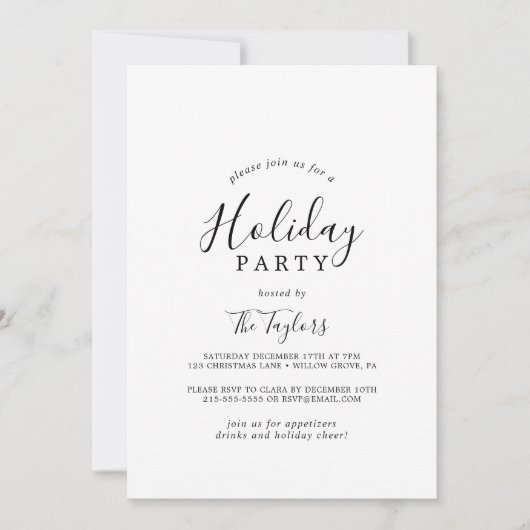 Minimale typografie van de feestdag kaart (Voorkant)