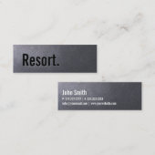 Minimale typografie van steenkolenzwart mini visitekaartje (Voorkant / Achterkant)