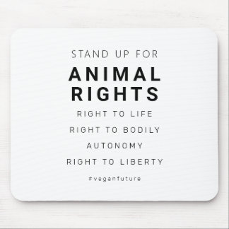 Minimale typografie van Vegan Animal Rights Muismat