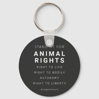 Minimale typografie van Vegan Animal Rights Sleutelhanger