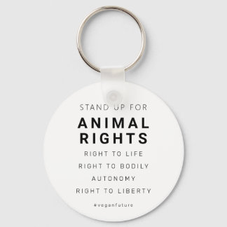 Minimale typografie van Vegan Animal Rights Sleutelhanger
