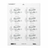 Minimale typografie van witte producten rond etiket (Full Sheet)