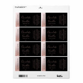 Minimale typografie van zwart roos gouden lab etiket (Full Sheet)