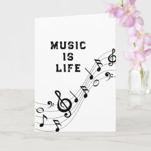 Minimale typografie vetste kerstkaart   muziek  kaart