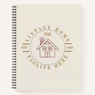 Minimale typografie vintage notitieboek journaal 