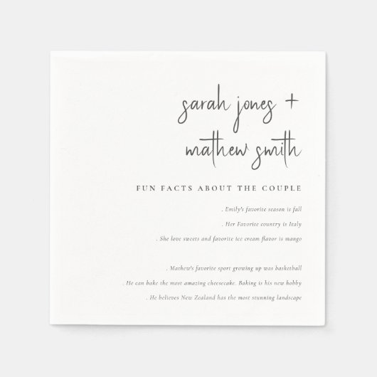 Minimale Typografie voor zwart-wit en wit script v Servet (Voorkant)