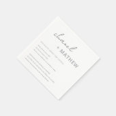 Minimale Typografie voor zwart-wit en wit script v Servet (Hoek)