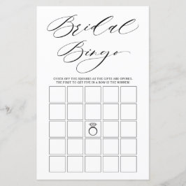 Minimale Typografie Vrijgezellenfeest Bingo Game