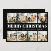 Minimale typografie Vrolijke Kerstvakantie Kaart (Voorkant / Achterkant)