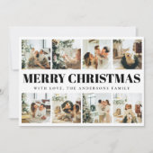 Minimale typografie Vrolijke Kerstvakantie Kaart (Voorkant)