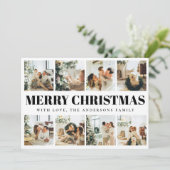 Minimale typografie Vrolijke Kerstvakantie Kaart (Staand voorkant)