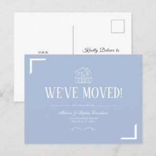 Minimale typografie We hebben nieuwe adrespost ver Briefkaart