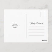 Minimale typografie We hebben nieuwe adrespost ver Briefkaart (Achterkant)