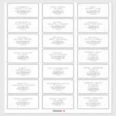 Minimale Typografie Weddenschap Adresetiketten Sticker (Vel)