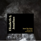 Minimale Typografie Weddenschap sparen de Datum Folie Uitnodiging Briefkaart