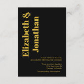 Minimale Typografie Weddenschappen Informatiekaartje (Voorkant)