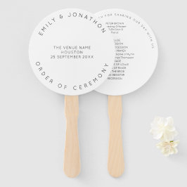 Minimale Typografie White — Wedding aanpassen Handwaaier