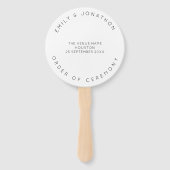 Minimale Typografie White — Wedding aanpassen Handwaaier (Voorkant)