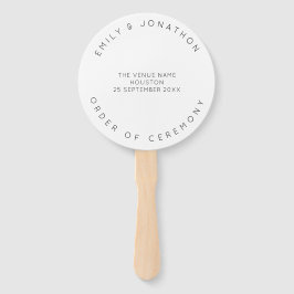 Minimale Typografie White — Wedding aanpassen Handwaaier