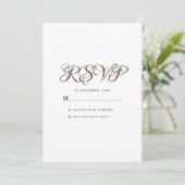 Minimale typografie witte trouw-RSVP-kaart (Staand voorkant)