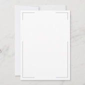 Minimale Typografie Zwart-wit bruiloft Kaart (Achterkant)