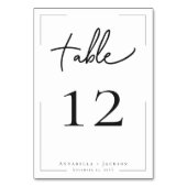 Minimale Typografie Zwart-wit bruiloft Kaart (Voorkant)