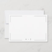 Minimale Typografie Zwart-wit bruiloft RSVP Kaartje (Achterkant)