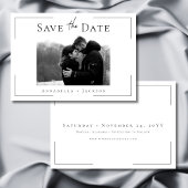 Minimale Typografie Zwart-wit Fotobruiloft Save The Date
