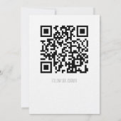 Minimale Typografie zwart-wit Opslaan Datum Save The Date (Achterkant)