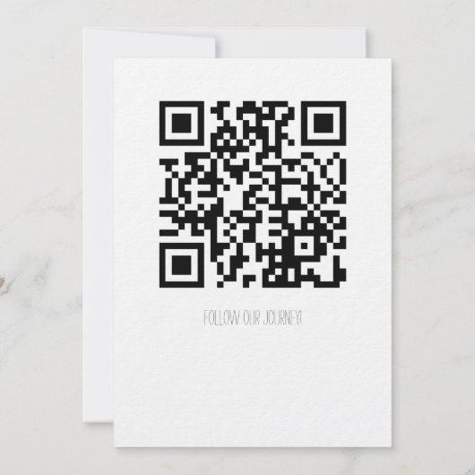 Minimale Typografie zwart-wit Opslaan Datum Save The Date (Achterkant)