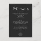 Minimale Typografie Zwart & Wit Shell Wedding Informatiekaartje (Voorkant)