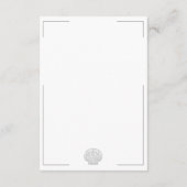 Minimale Typografie Zwart & Wit Shell Wedding Informatiekaartje (Achterkant)