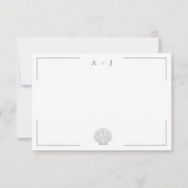 Minimale Typografie Zwart & Wit Shell Wedding Save The Date (Achterkant)