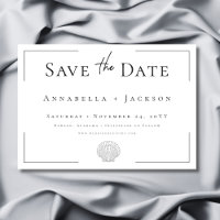 Minimale Typografie Zwart & Wit Shell Wedding