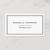 Minimale typografie (zwart-wit) visitekaartje (Voorkant)