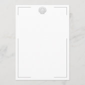 Minimale Typografie Zwart & Wit Zeeschelp Trouwen Menu (Achterkant)