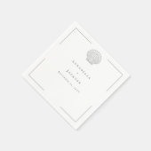 Minimale Typografie Zwart & Wit Zeeschelp Trouwen Servet (Hoek)